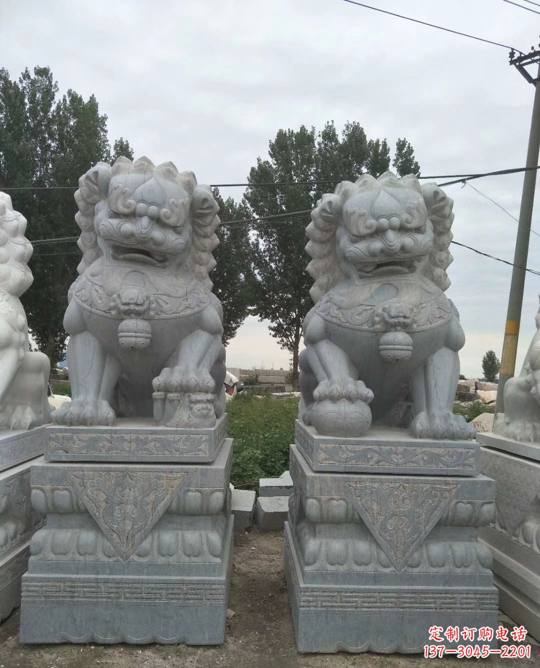 泉州3米高青石狮子