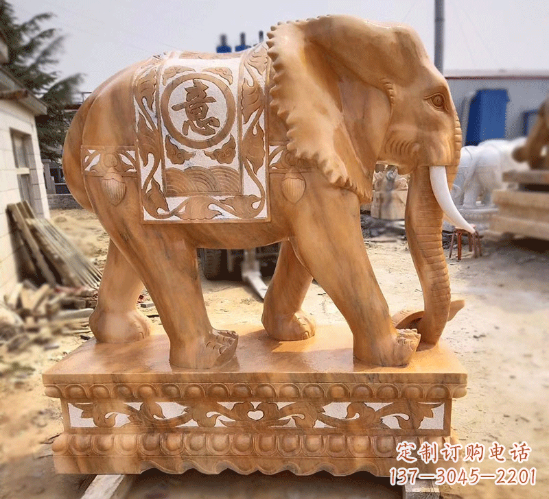 泉州精美大象雕刻