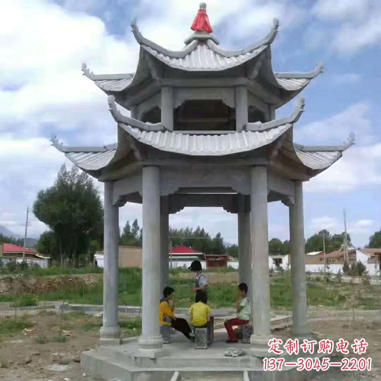 泉州中式庭院石凉亭