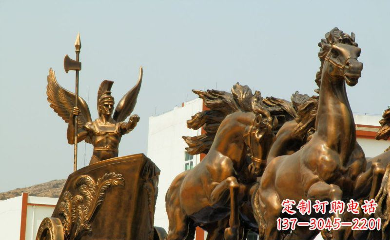 泉州阿波罗战车广场景观铜雕
