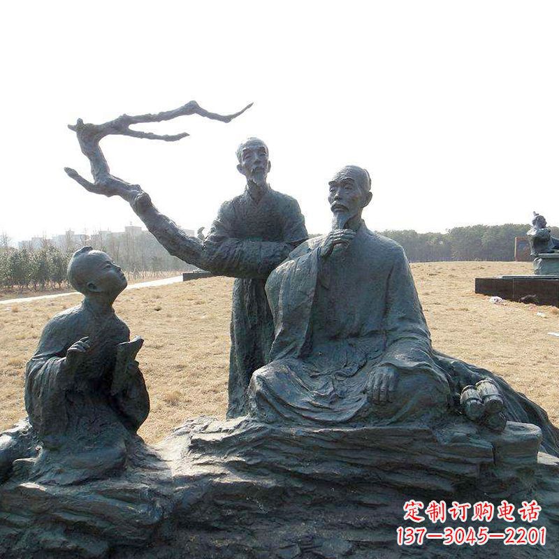 泉州八大山人景观小品雕塑-公园历史名人著名画家朱耷情景雕塑