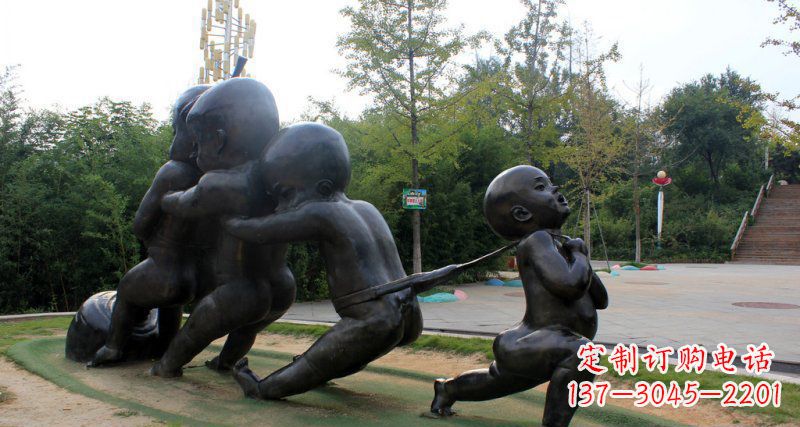 泉州萝卜街头铜雕的精美景观