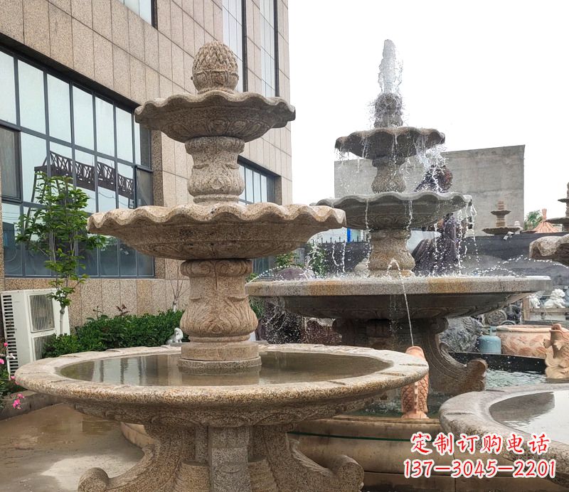 泉州“白麻石质天然喷泉雕塑”