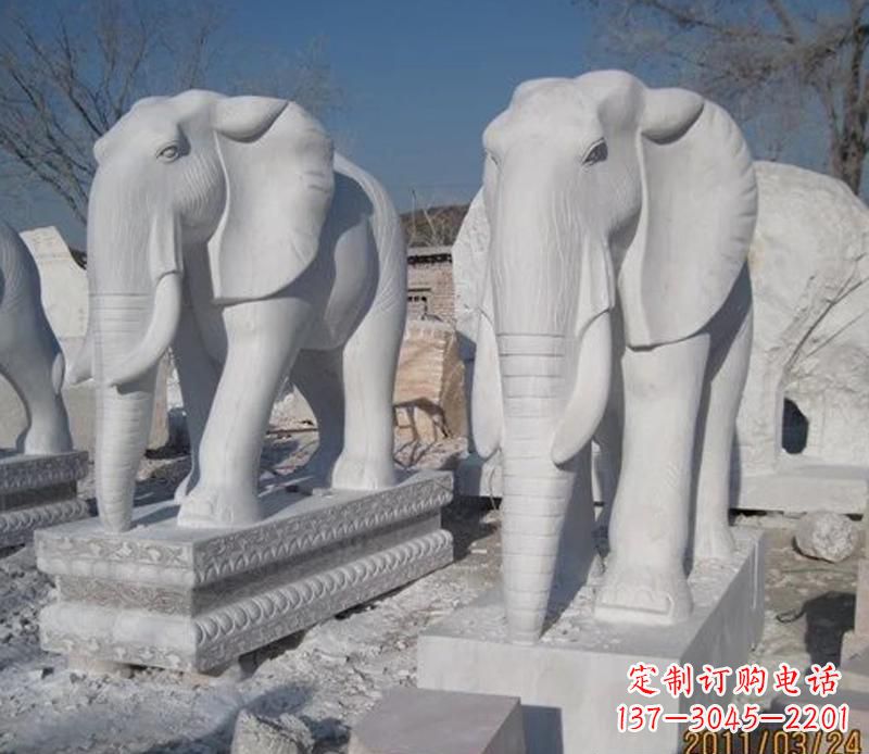泉州白色石头大象