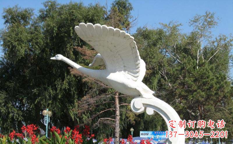 泉州白天鹅大理石雕塑