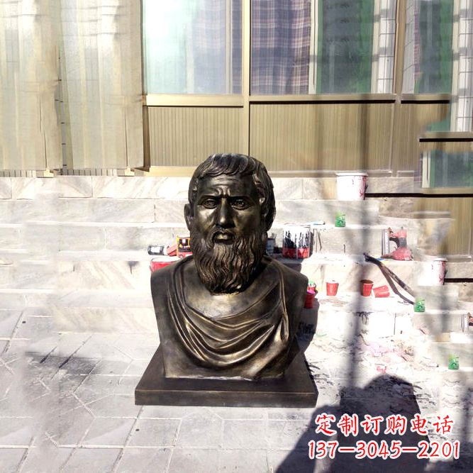 泉州柏拉图仿铜头像系列以玻璃钢雕刻出世界名人的传奇