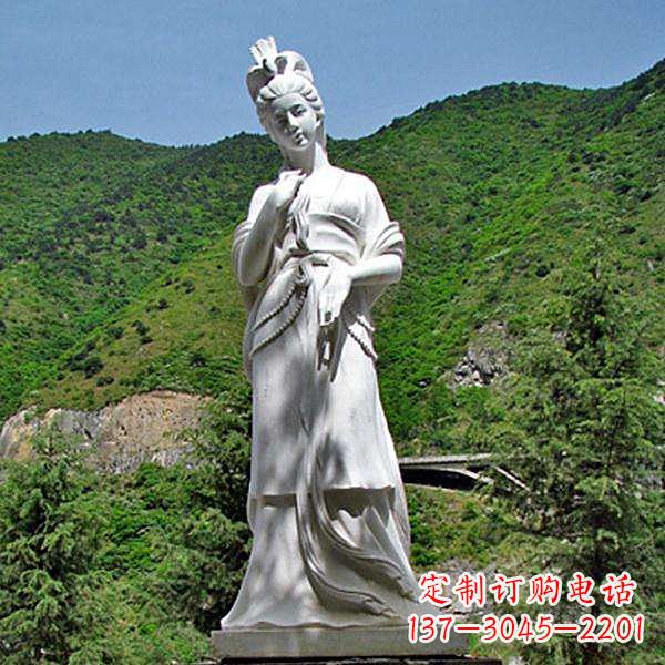 泉州褒姒汉白玉美女雕像
