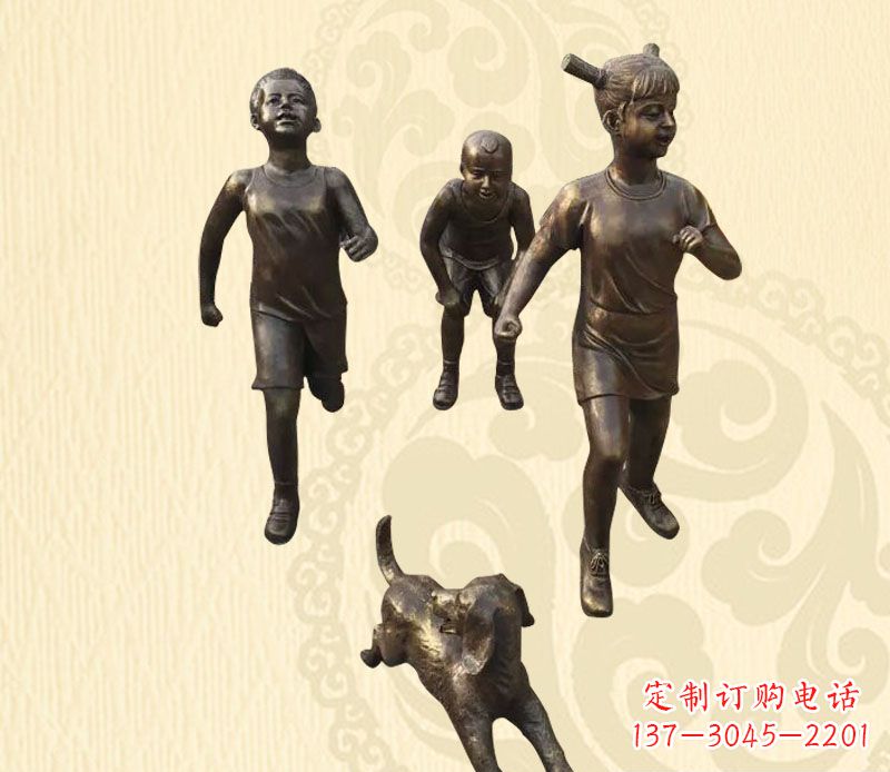 泉州“活力四射儿童铜雕”