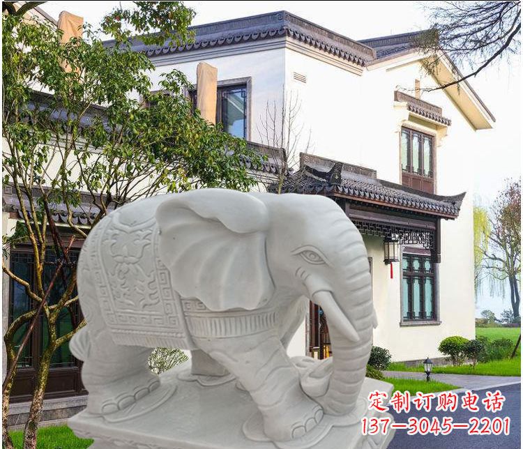 泉州大象汉白玉雕塑
