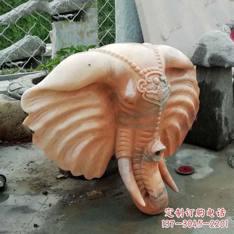 泉州精美大象头雕塑