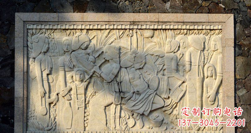 泉州女人之石抽象浮雕壁画