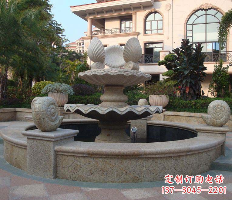 泉州别墅景观多层喷泉石雕
