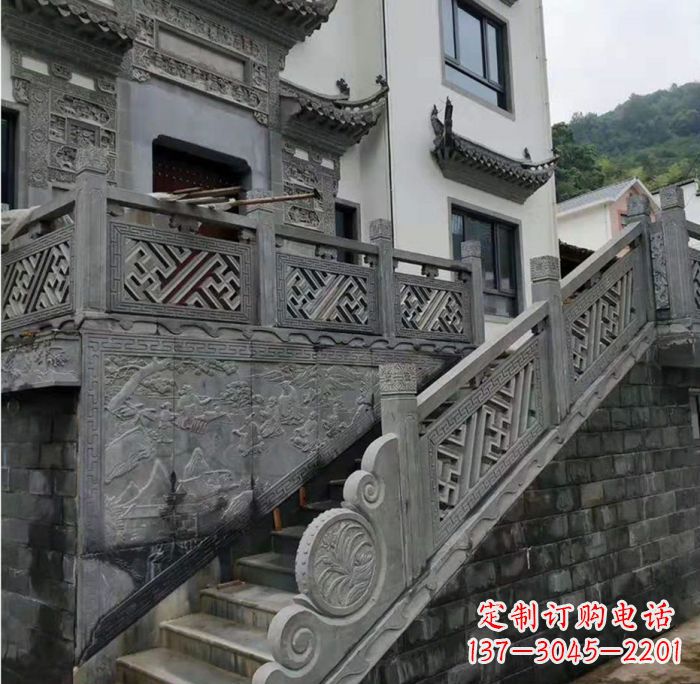 泉州别墅景观仿古石雕栏板_2