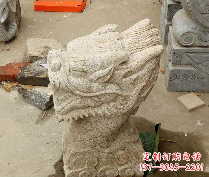 泉州别墅景观龙头喷泉石雕