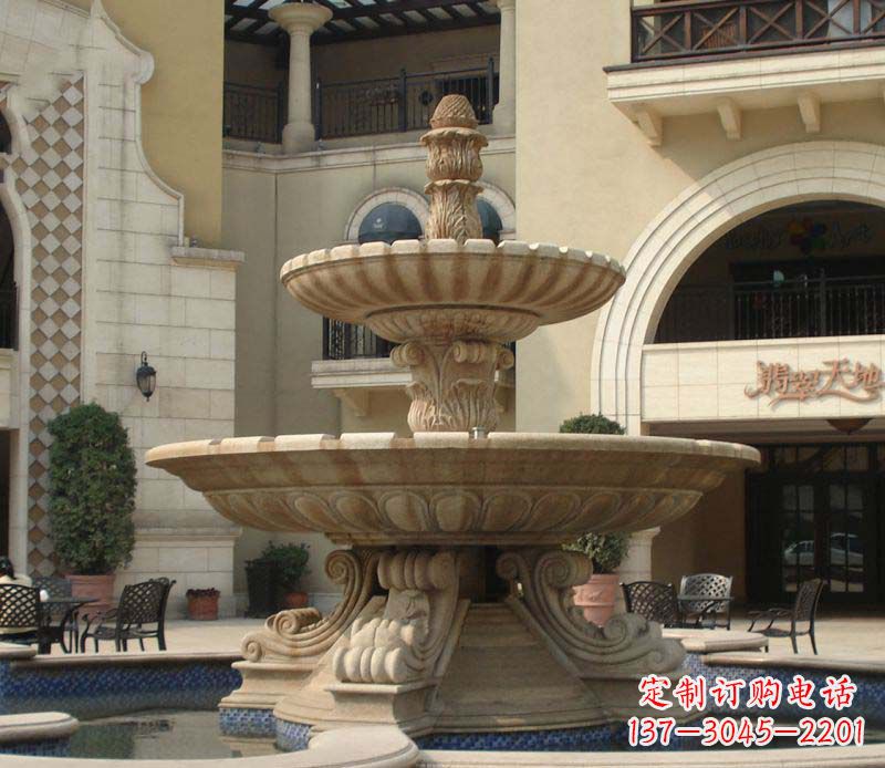 泉州别墅景观石雕大型喷泉雕塑 (2)