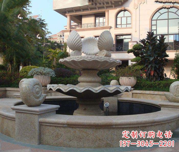 泉州别墅景观蜗牛喷泉石雕