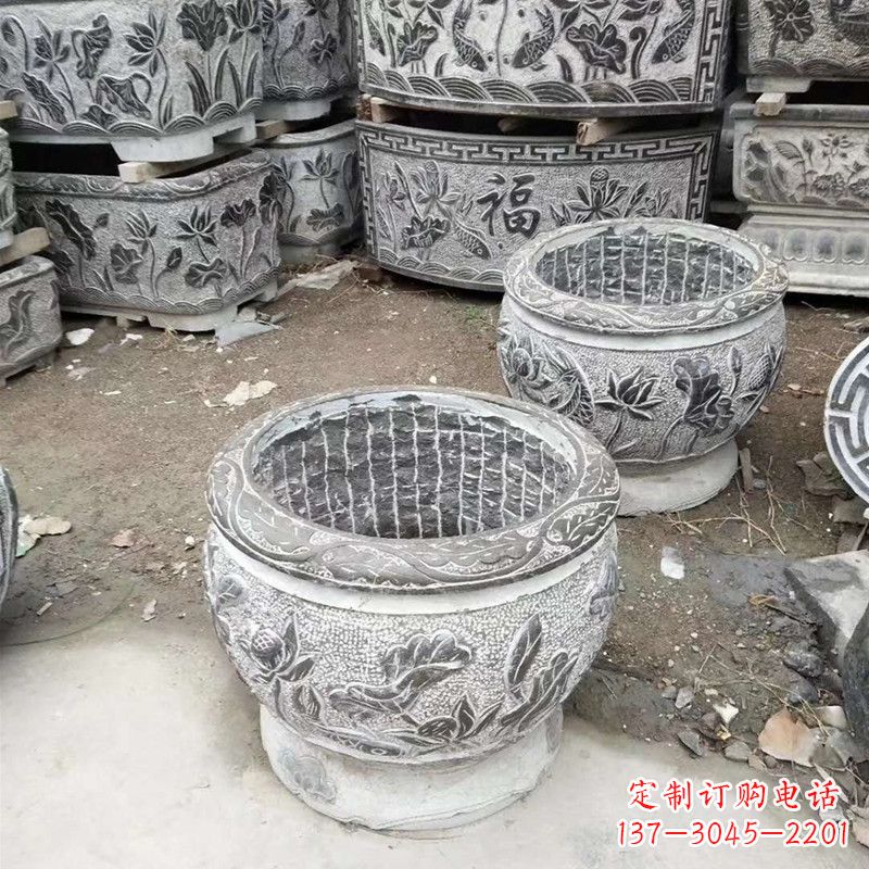 泉州别墅水缸石雕塑