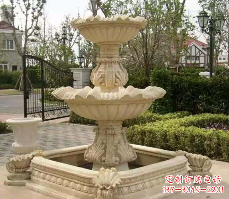 泉州别墅庭院喷泉石雕