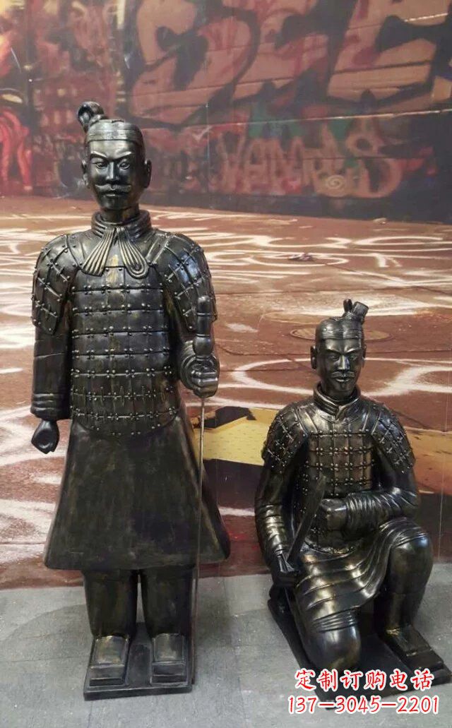 泉州兵马俑玻璃钢仿铜人物雕塑