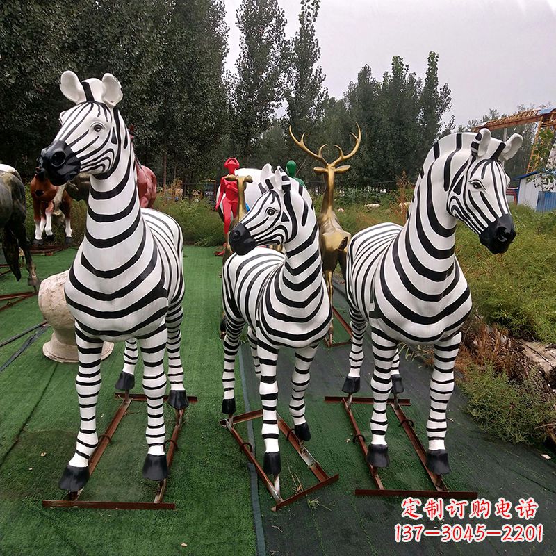 泉州斑马玻璃钢仿真雕塑