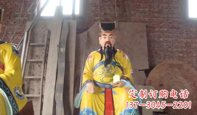 泉州玻璃钢彩绘文财神寺庙神像雕塑