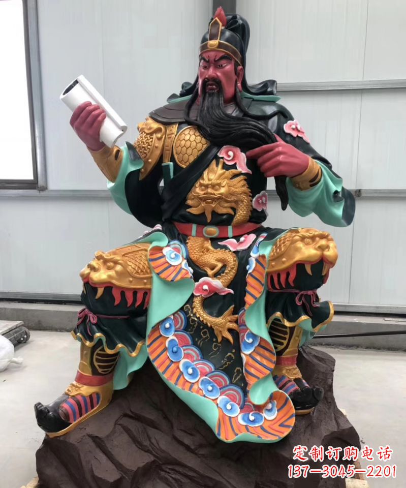 泉州玻璃钢彩绘关公雕像艺术之美