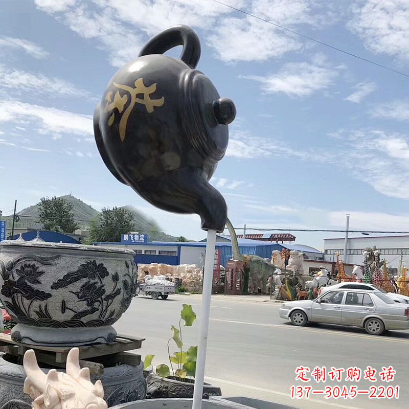 泉州玻璃钢茶壶雕塑——一座精美的喷泉景观