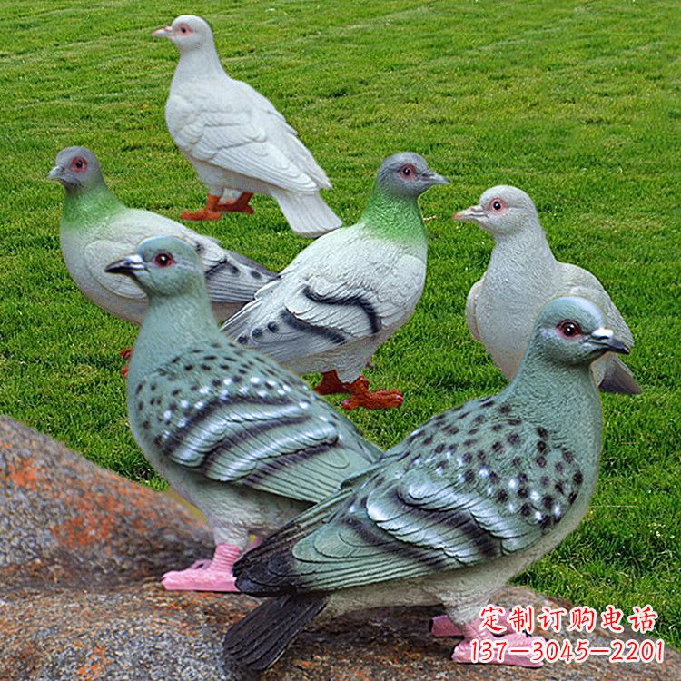泉州玻璃钢和平鸽雕塑象征和平与自由