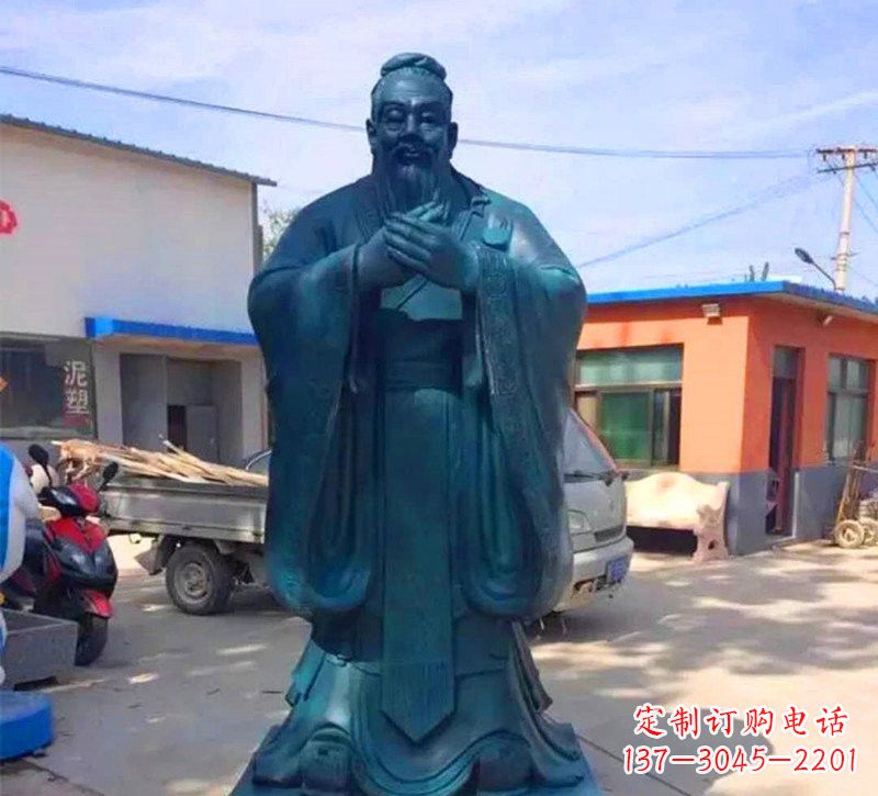 泉州玻璃钢仿青铜孔子雕塑传承中华文化