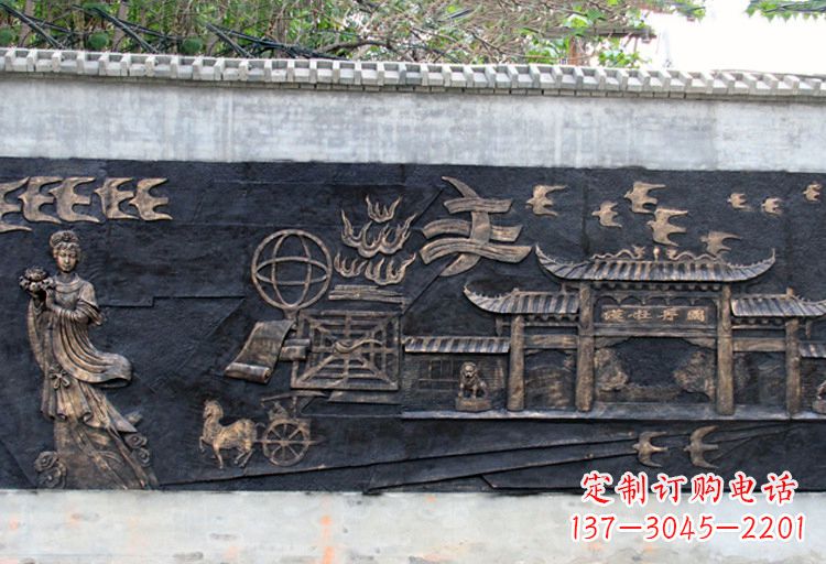 泉州玻璃钢仿铜牡丹雕塑