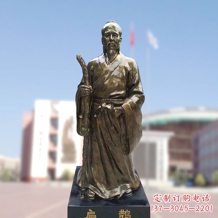泉州玻璃钢仿铜扁鹊雕塑