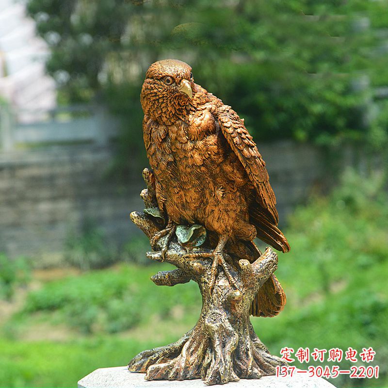 泉州玻璃钢仿铜老鹰雕塑