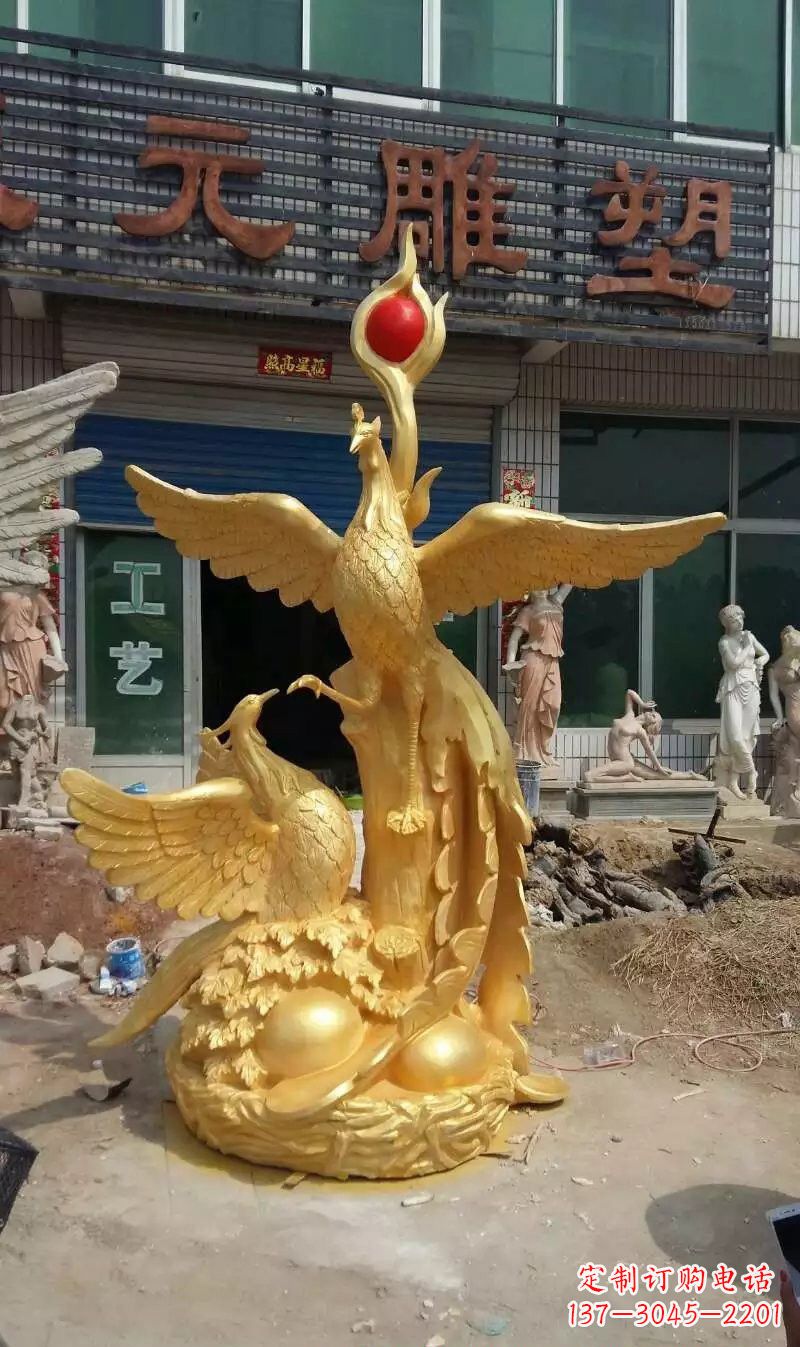 泉州玻璃钢雕刻的凤凰之美