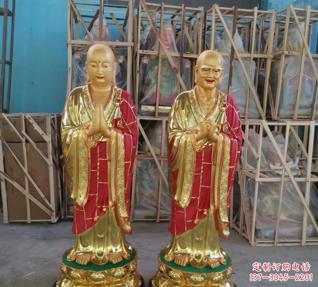 泉州玻璃钢仿铜佛像雕塑寺庙景观雕塑