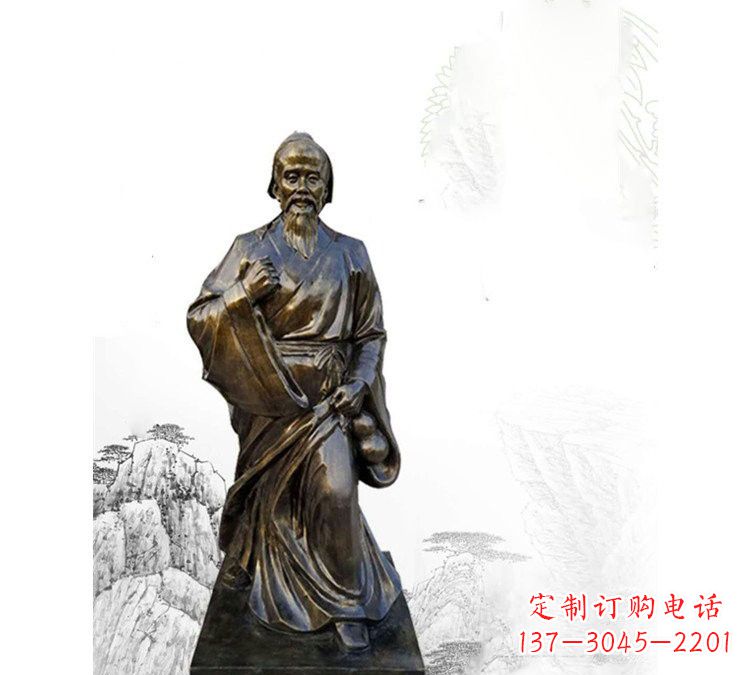 泉州玻璃钢仿铜华佗雕塑