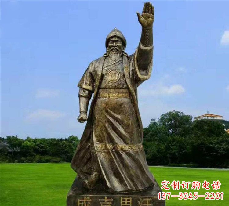 泉州玻璃钢成吉思汗雕塑