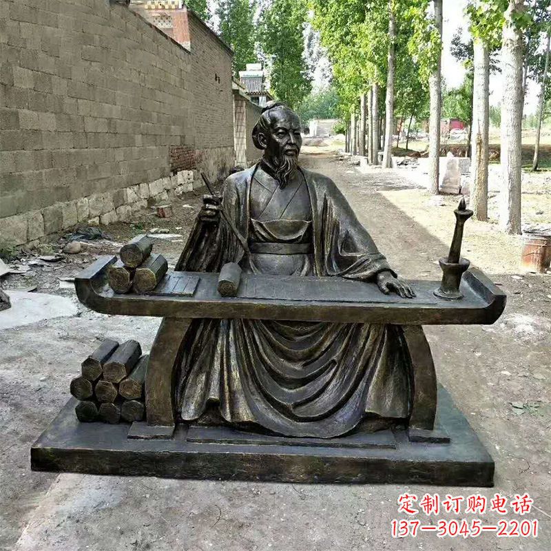泉州玻璃钢仿铜雕刻的历史名人——张衡