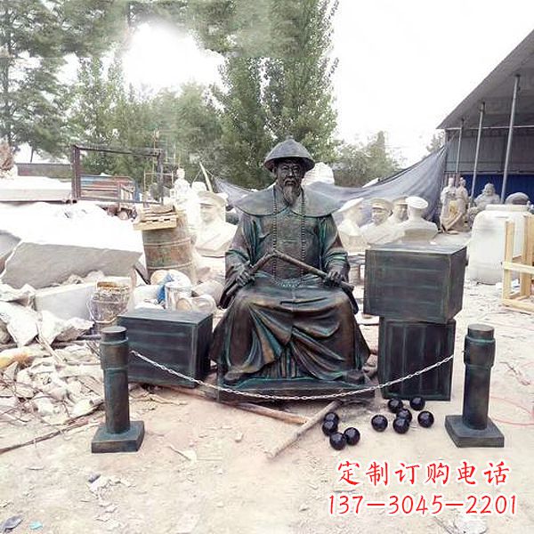 泉州林则徐雕塑以玻璃钢仿铜呈现