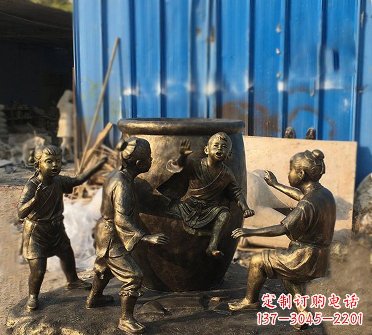 泉州司马光雕塑以玻璃钢仿铜创作