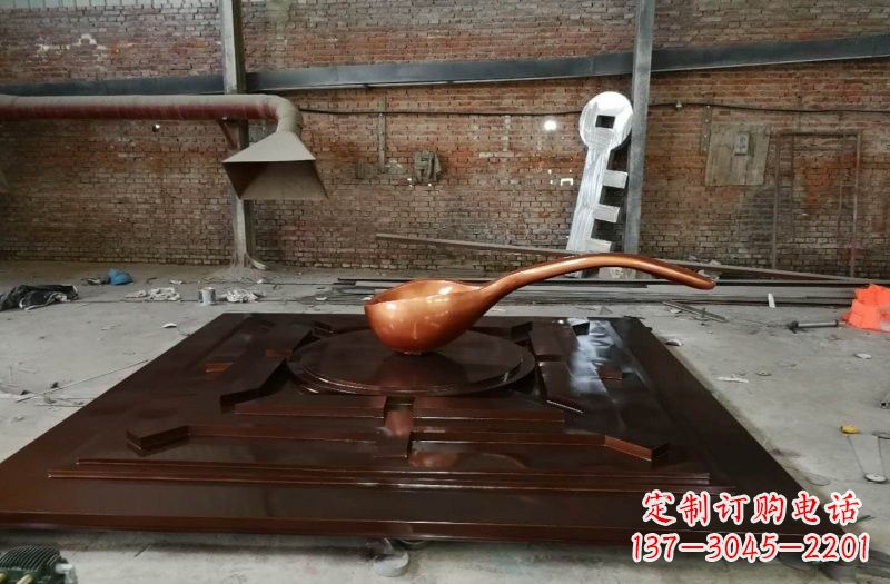 泉州玻璃钢仿铜司南雕塑精美装点城市的灵魂