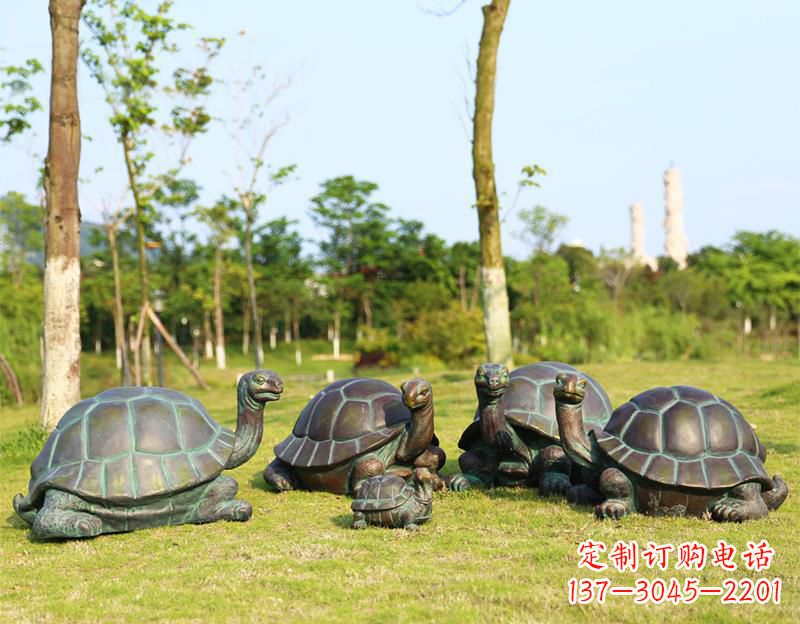 泉州玻璃钢仿铜乌龟雕塑摆件