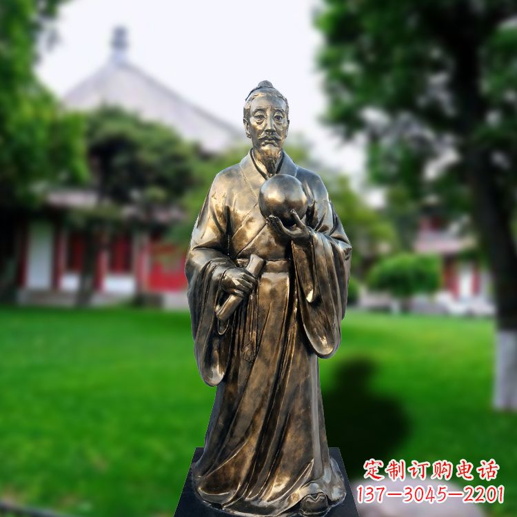 泉州玻璃钢仿铜雕塑——纪念东汉时期著名天文学家张衡