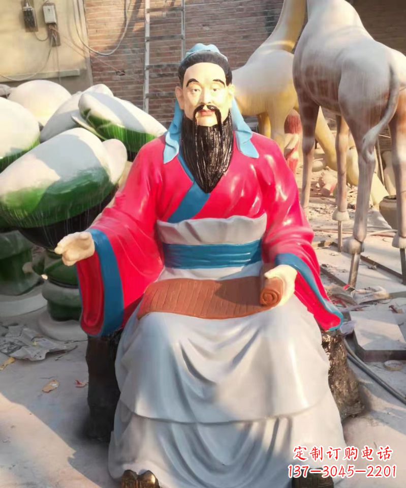 泉州玻璃钢雕刻的孔子