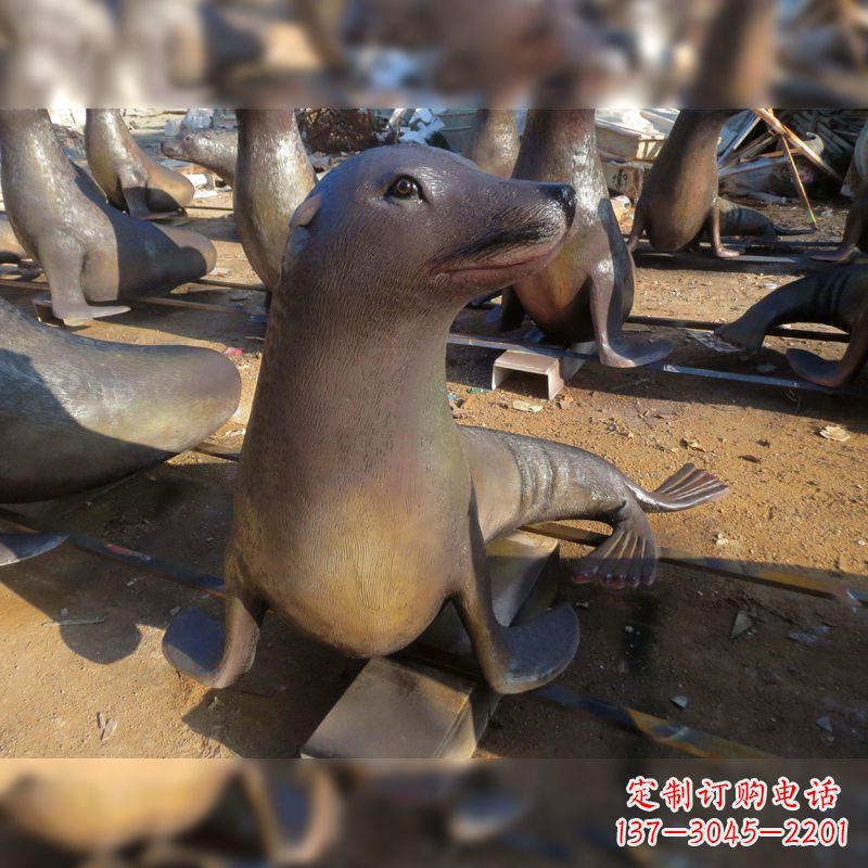 泉州玻璃钢海豹雕塑——精美的艺术品