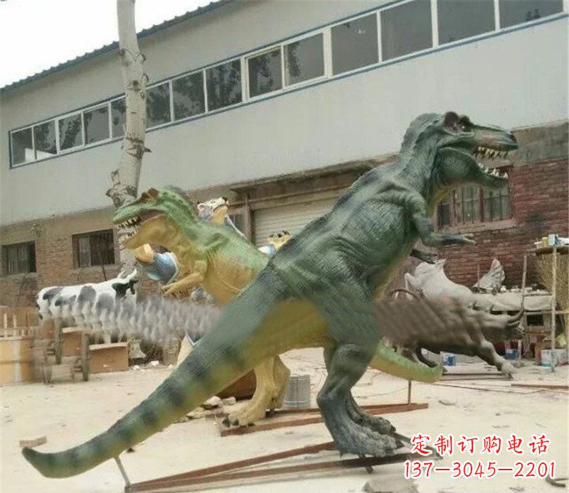 泉州玻璃钢制作的恐龙雕塑