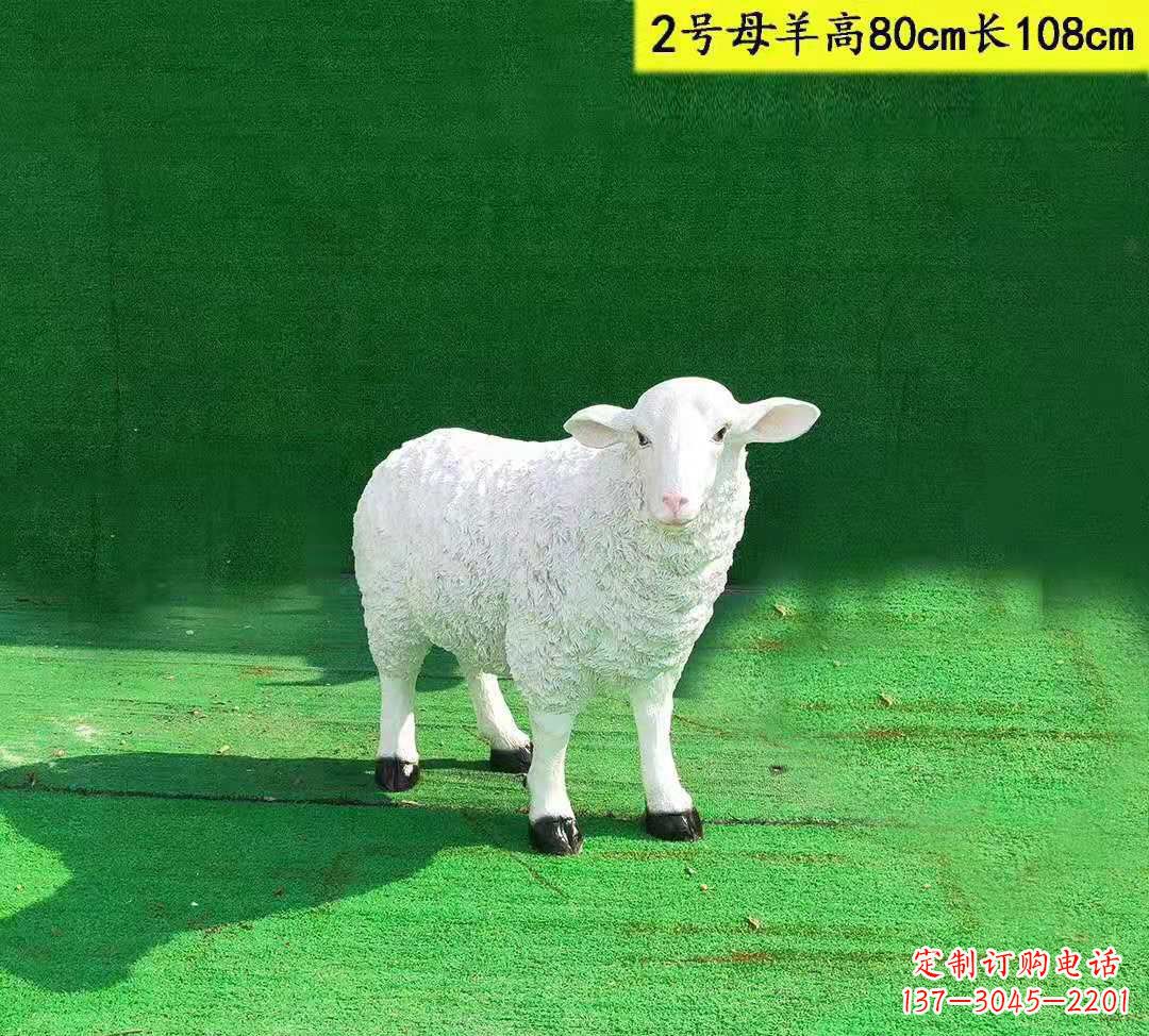 泉州仿真玻璃钢山羊雕塑——精美公园园林景观摆件