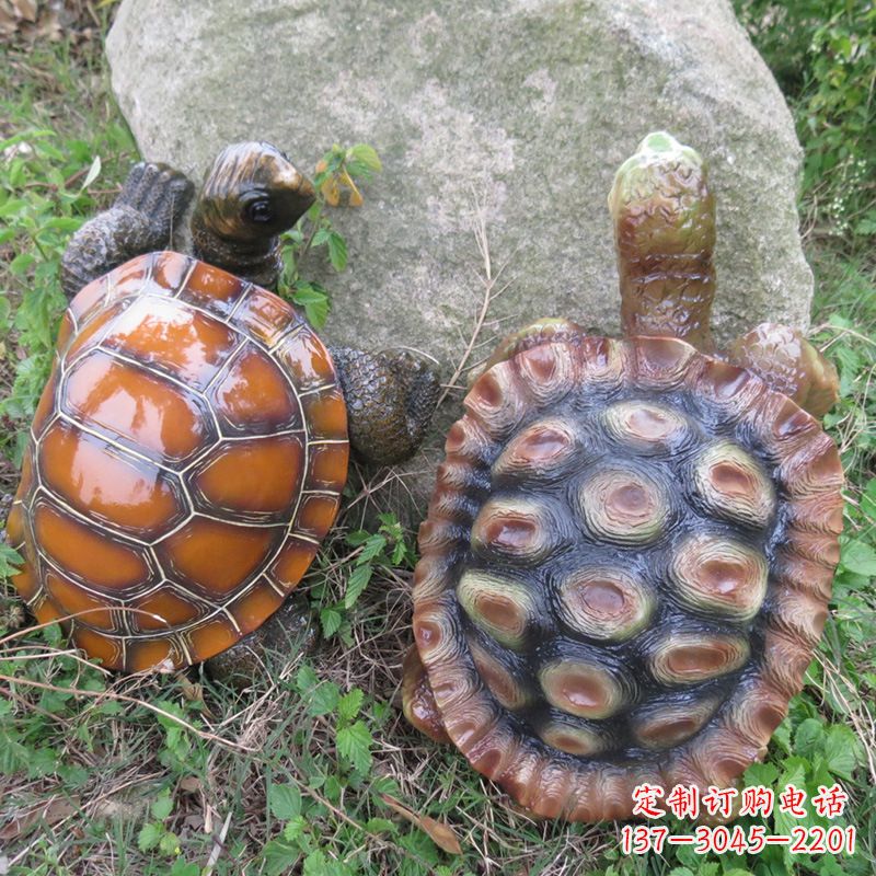 泉州玻璃钢海龟雕塑精致美观的园林装饰品