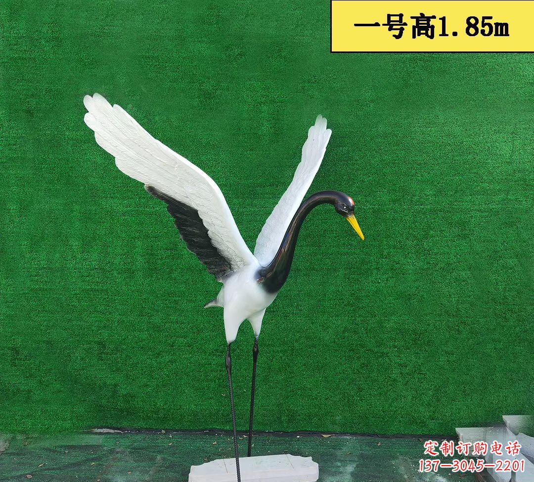泉州仙鹤雕塑玻璃钢仿真景观动物雕塑