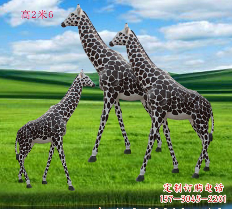 泉州玻璃钢材质长颈鹿雕塑