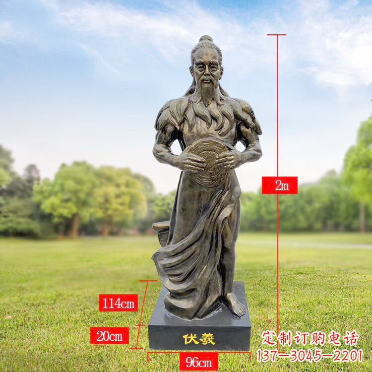 泉州伏羲玻璃钢雕塑传承中华文化的精神家园